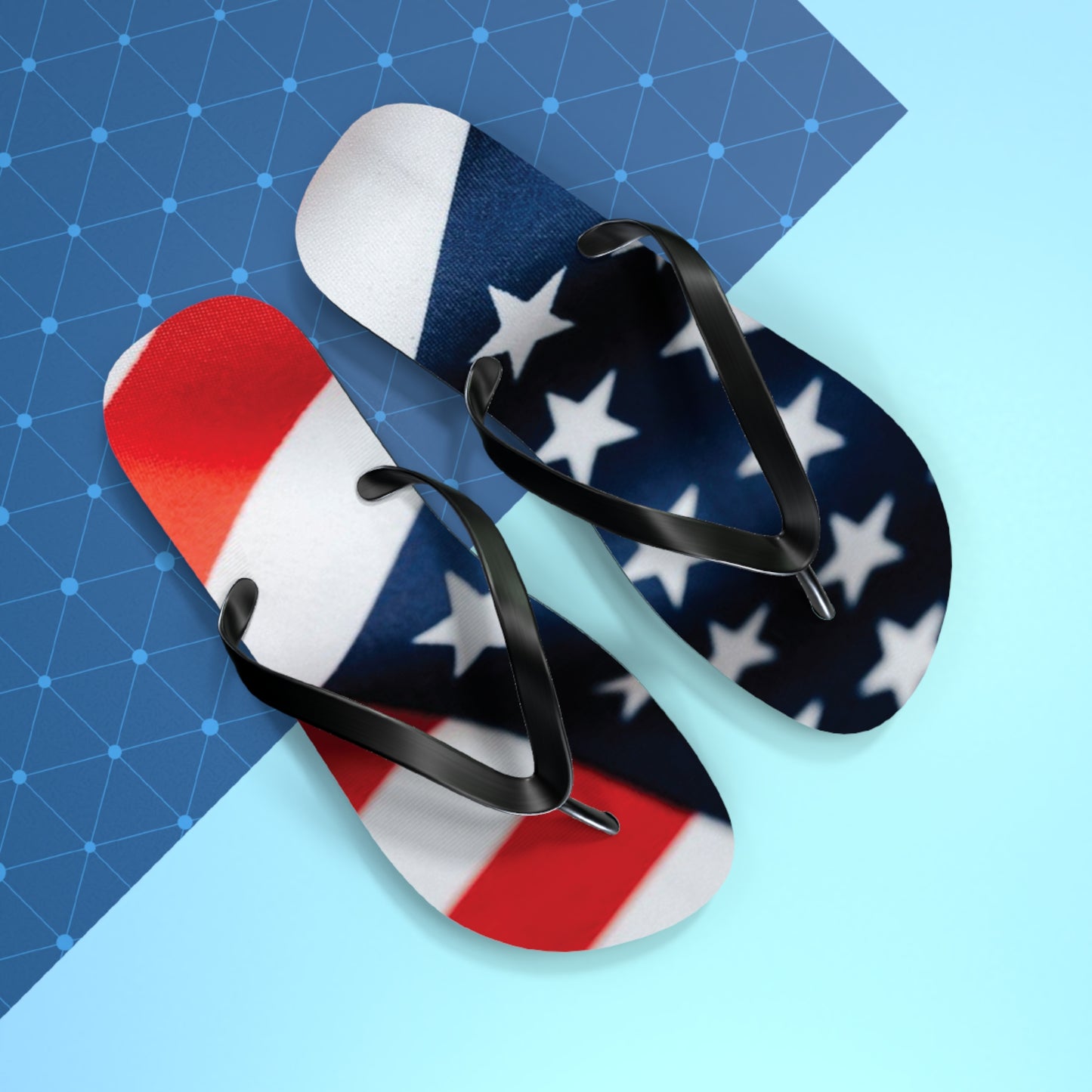 American Flag Flip Flops