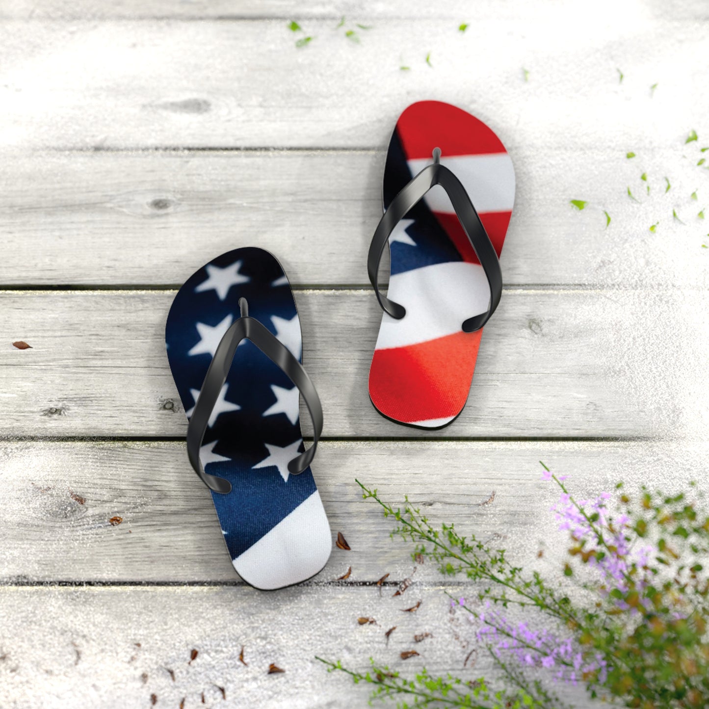 American Flag Flip Flops