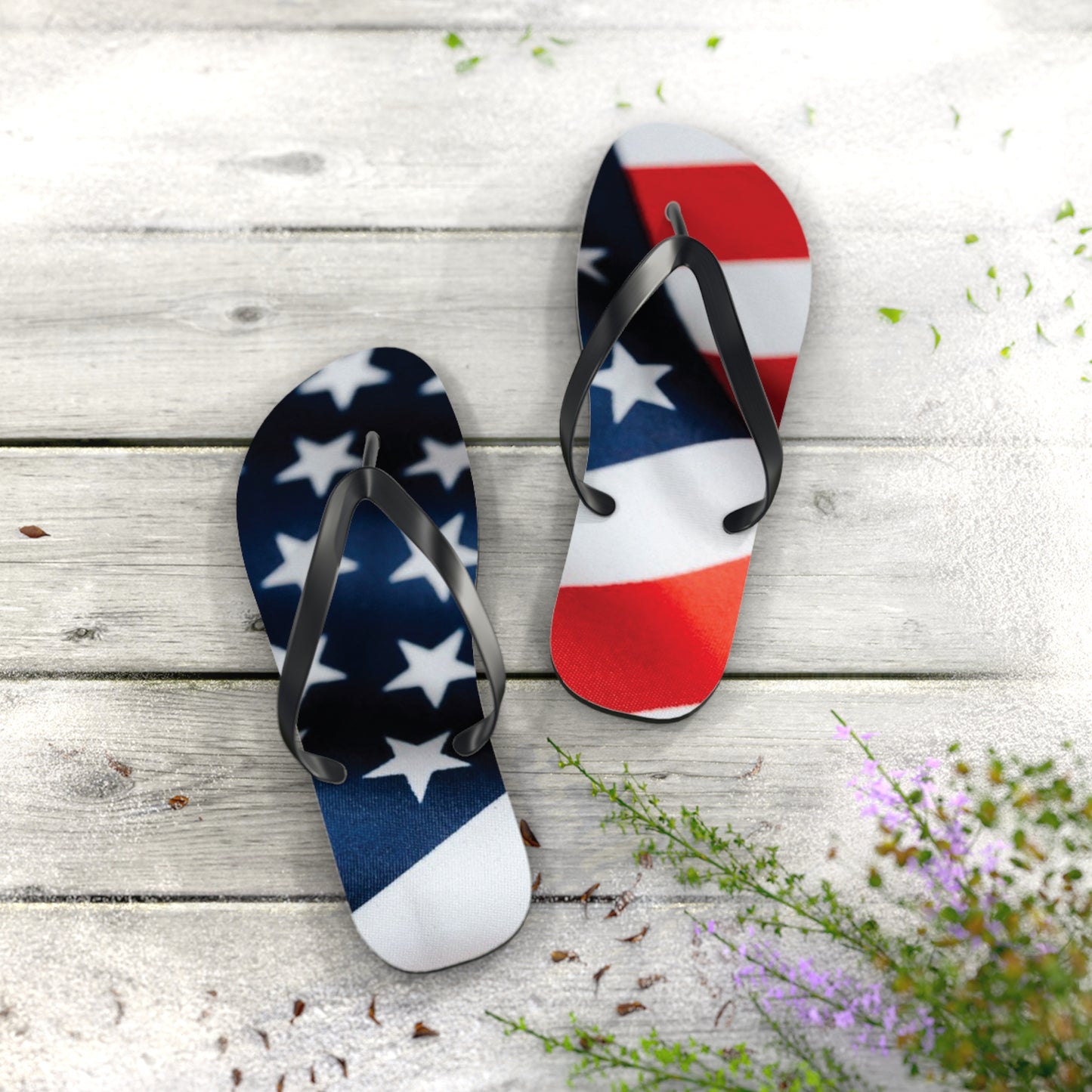 American Flag Flip Flops