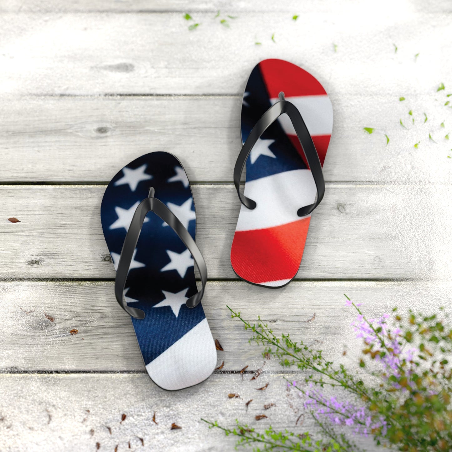 American Flag Flip Flops