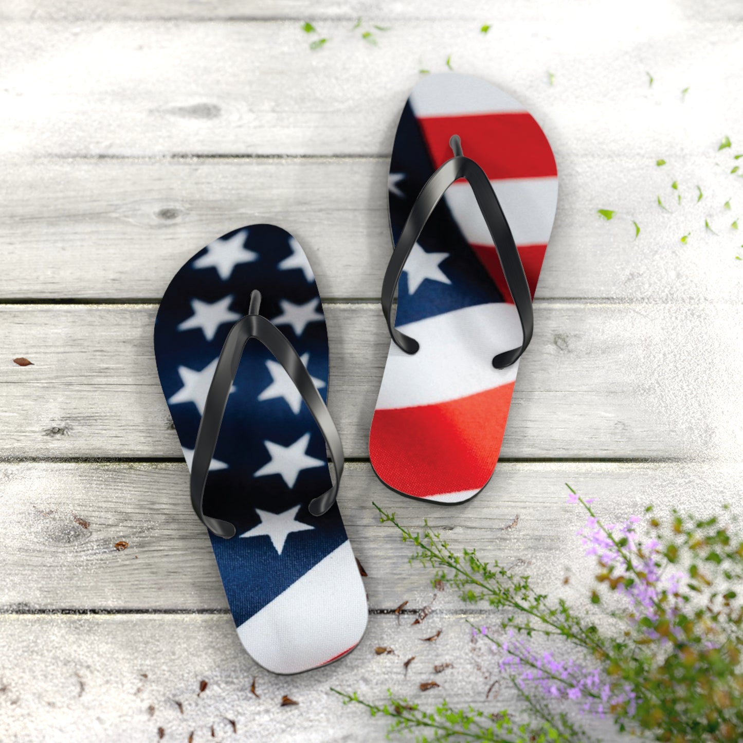 American Flag Flip Flops