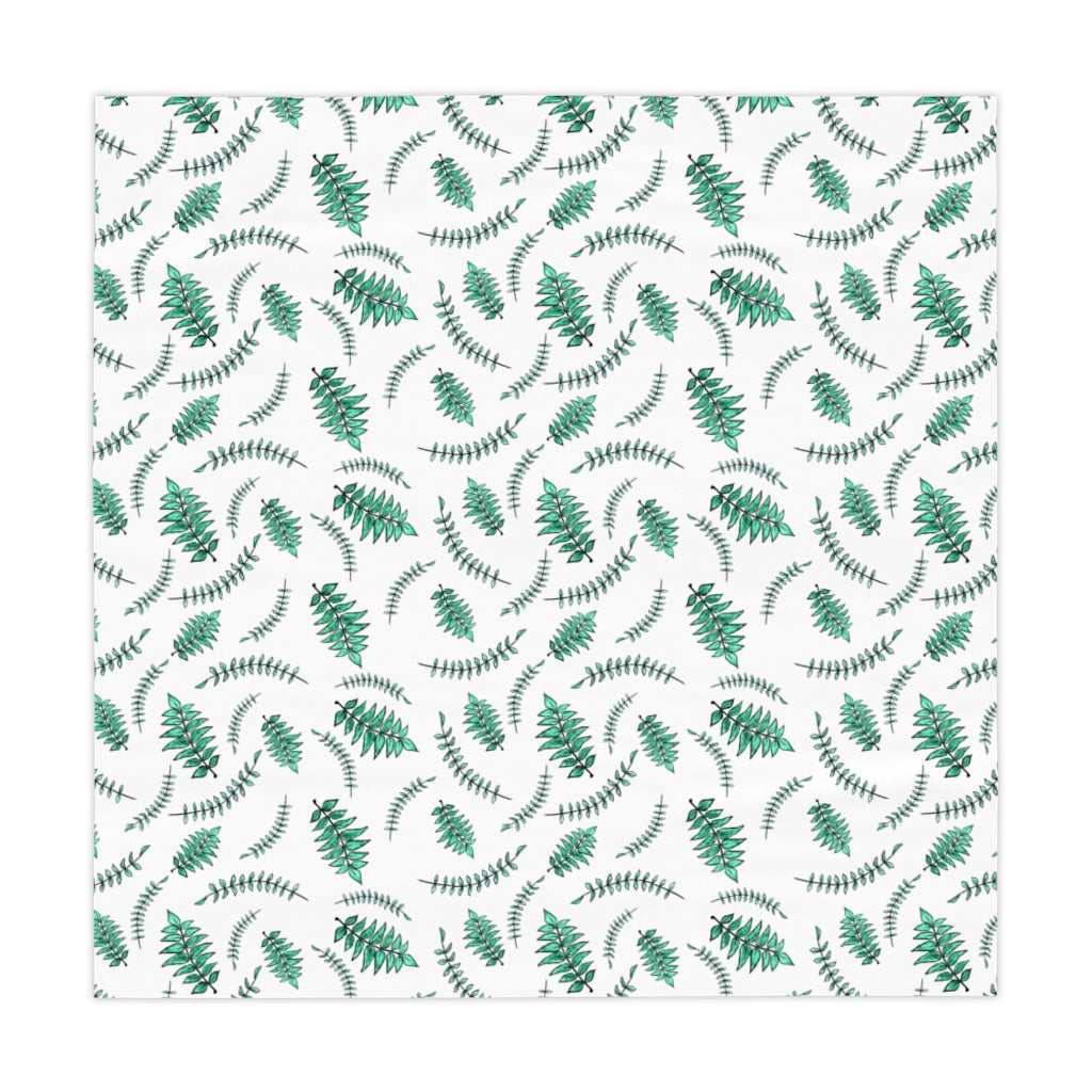Watercolor Palm Leaves Printed Table Cloth