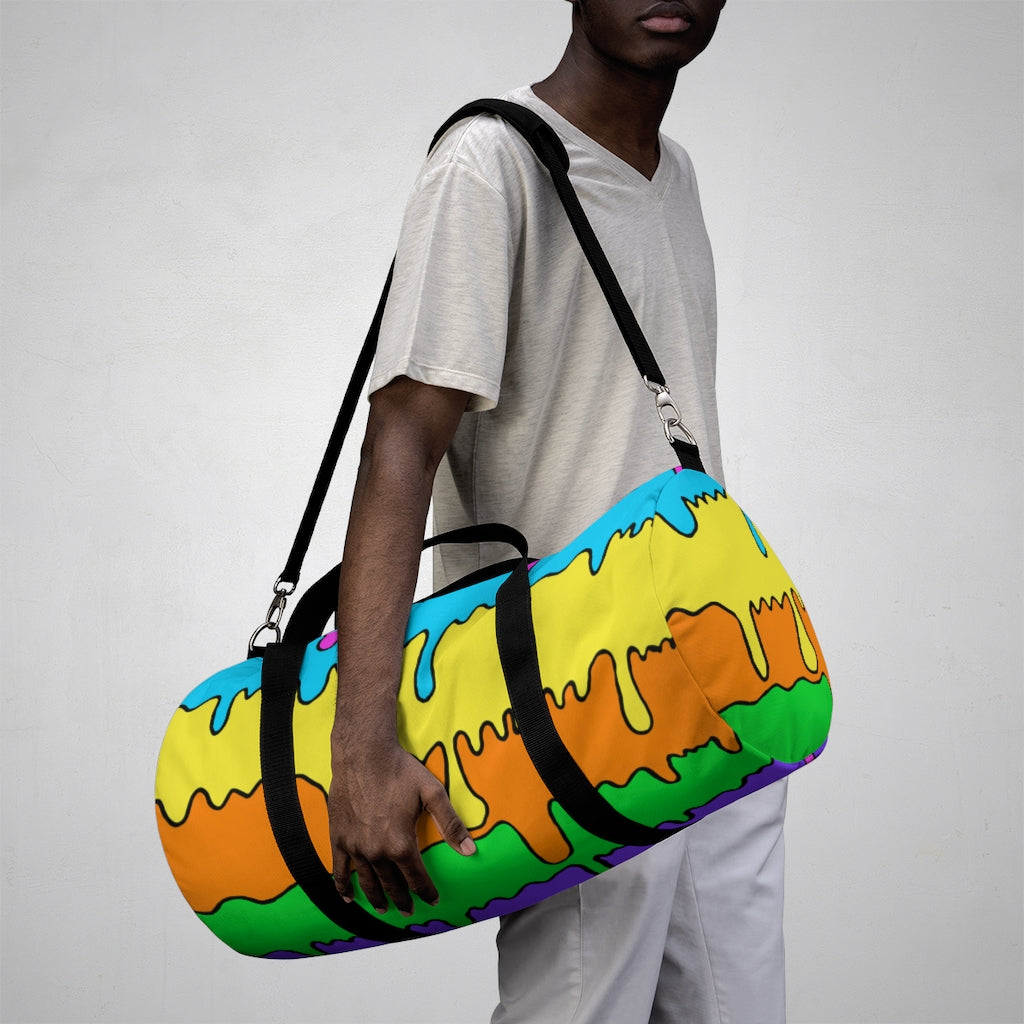 Drip Stripe Printed Duffel Bag