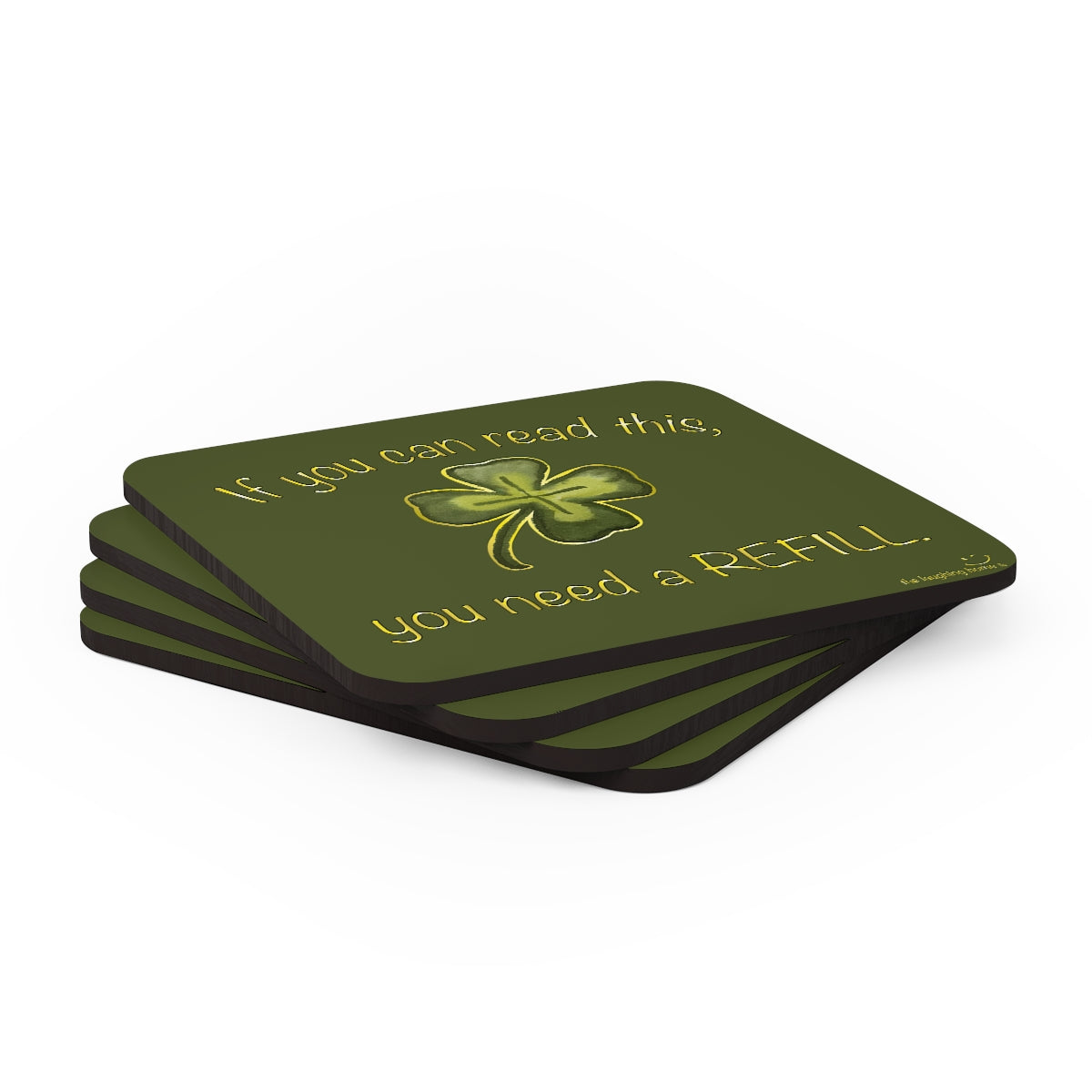 You Need a REFILL Corkwood Coaster Set of 4