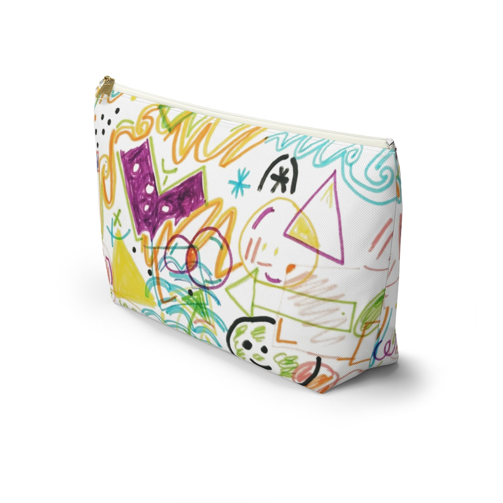 Graffiti Printed Accessory Pouch w T-bottom
