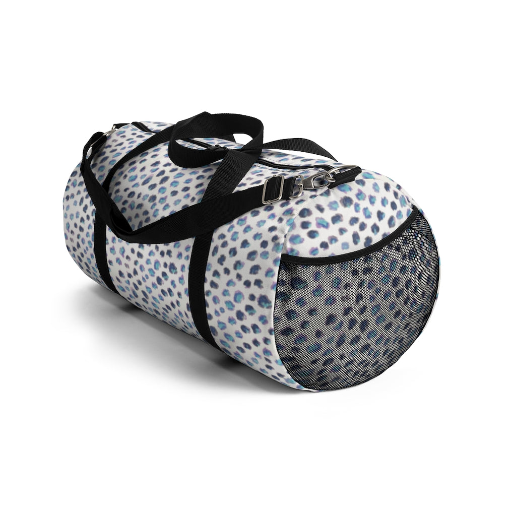 Blue Cheetah Printed Duffel Bag