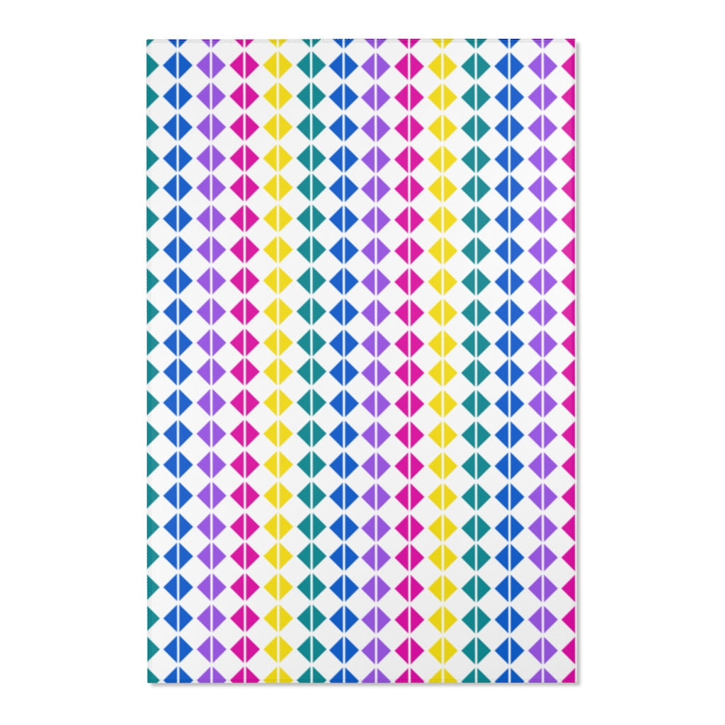 Rainbow Geo Printed Area Rugs