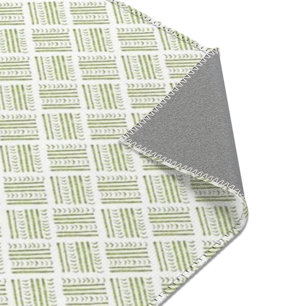 Watercolor Basketweave Printed Area Rugs