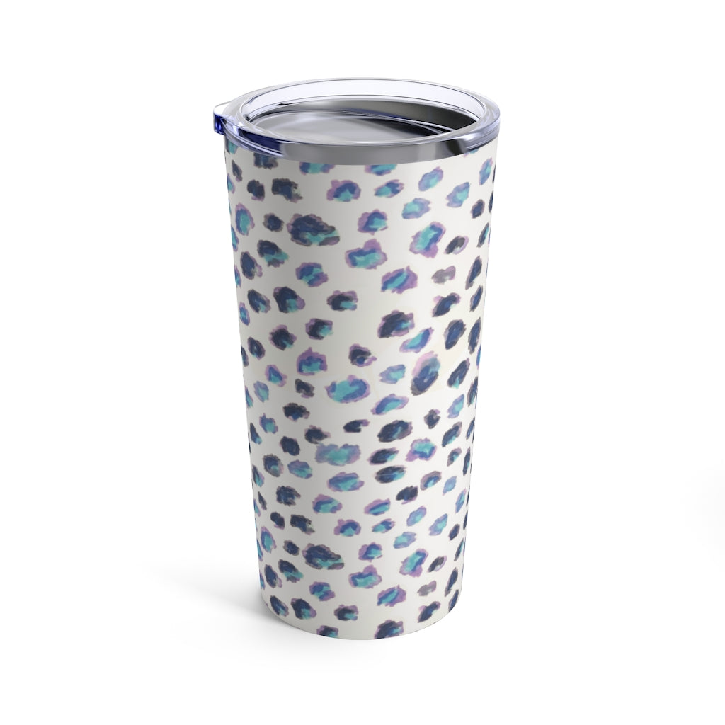 Blue Leopard Printed Tumbler 20oz