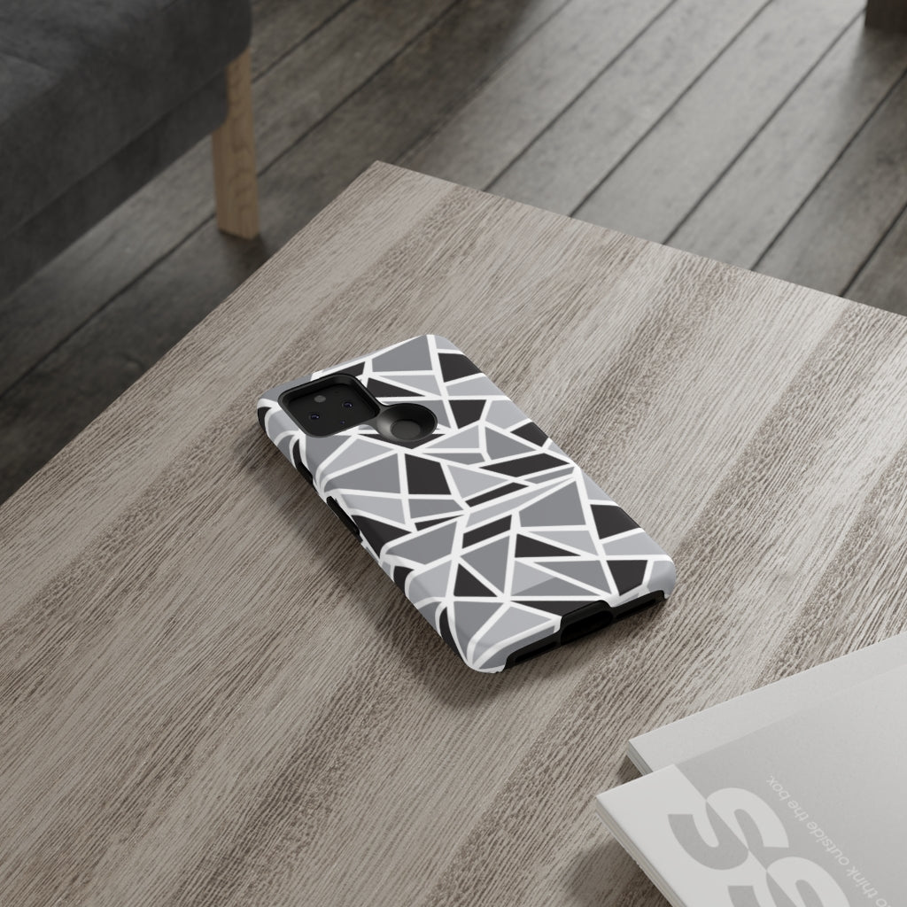 Black & White Geo Printed Tough Cases