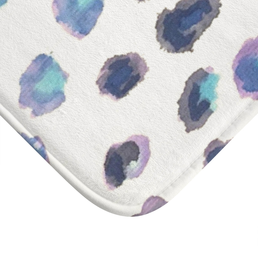 Blue Cheetah Bath Mat