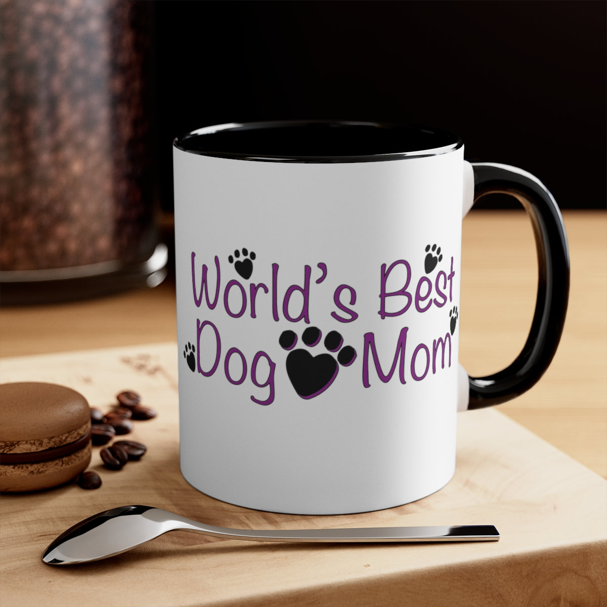 Worlds Best Dog Mom Accent Mug