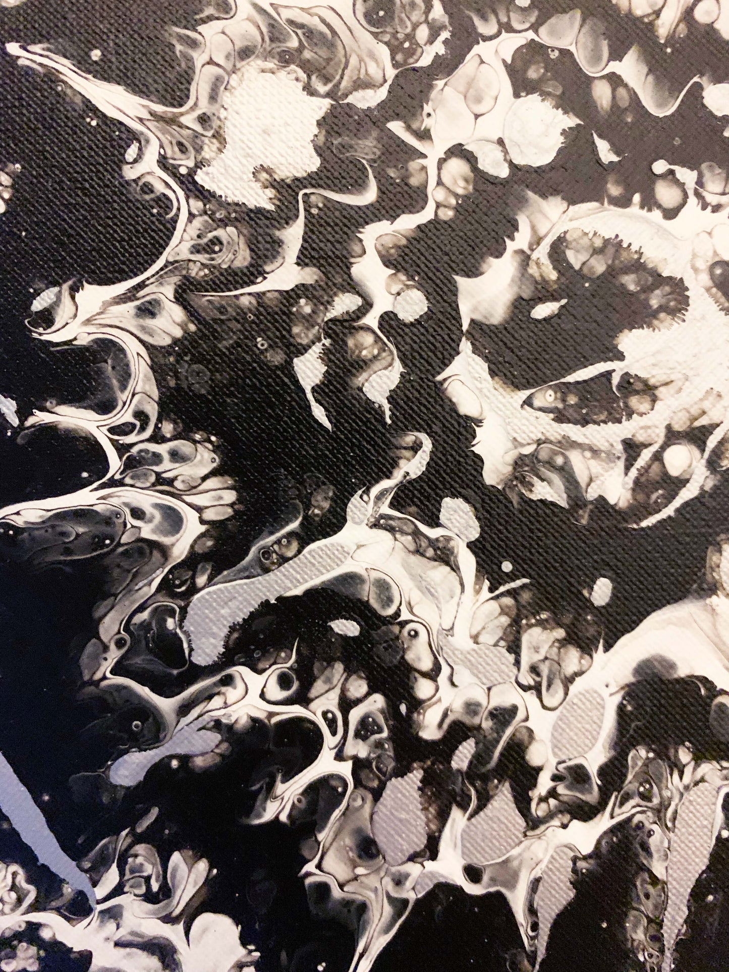 Original Painting, Abstract Acrylic on canvas 12” ROUND
