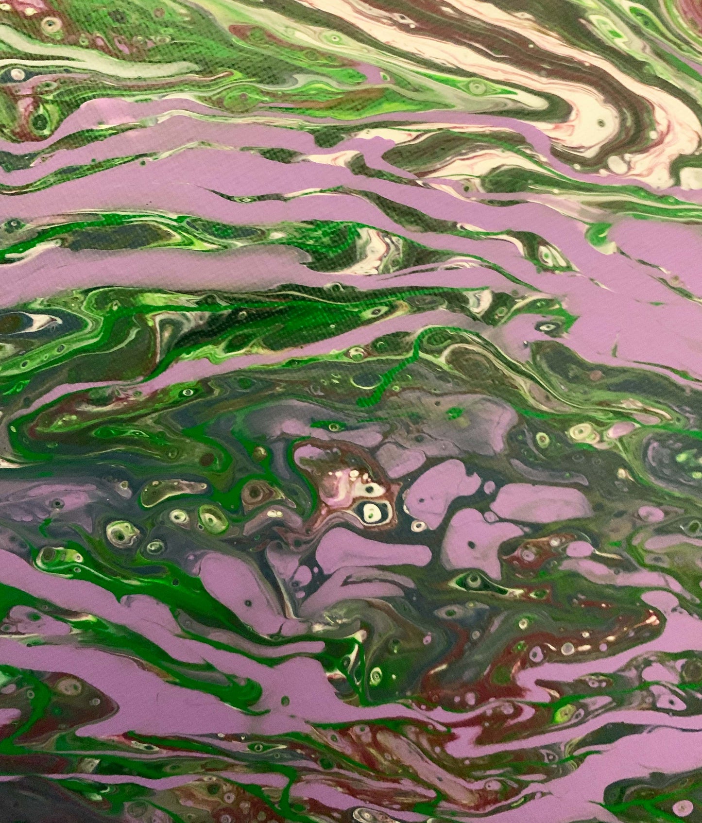 Original Painting, Abstract Acrylic on canvas 12” ROUND