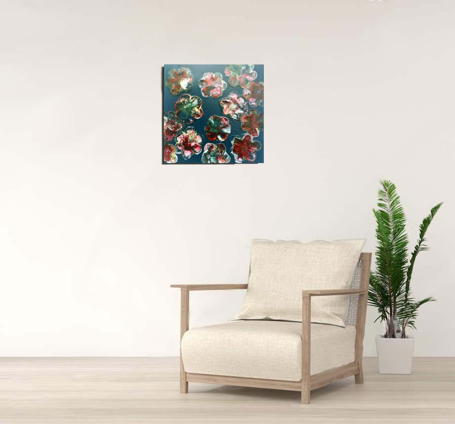 Original Painting, Abstract Acrylic on canvas 14” x 14”