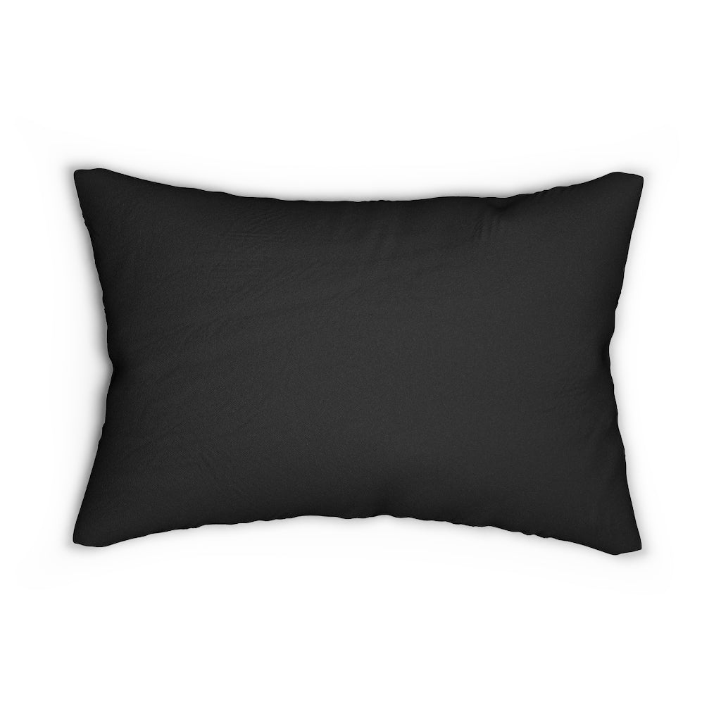 State of Denial BLACK Spun Polyester Lumbar Pillow 14"x20"
