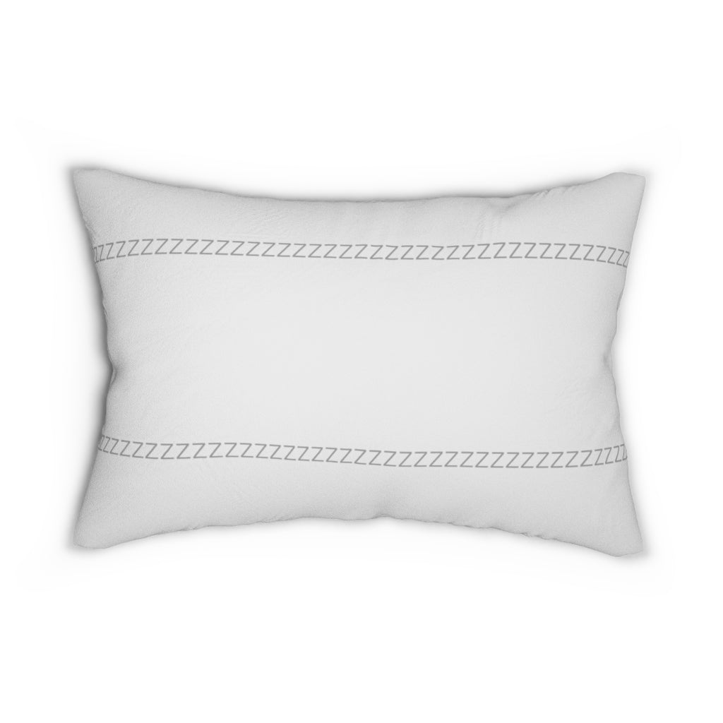 So Good At Sleeping WHITE Spun Polyester Lumbar Pillow 14"x20"