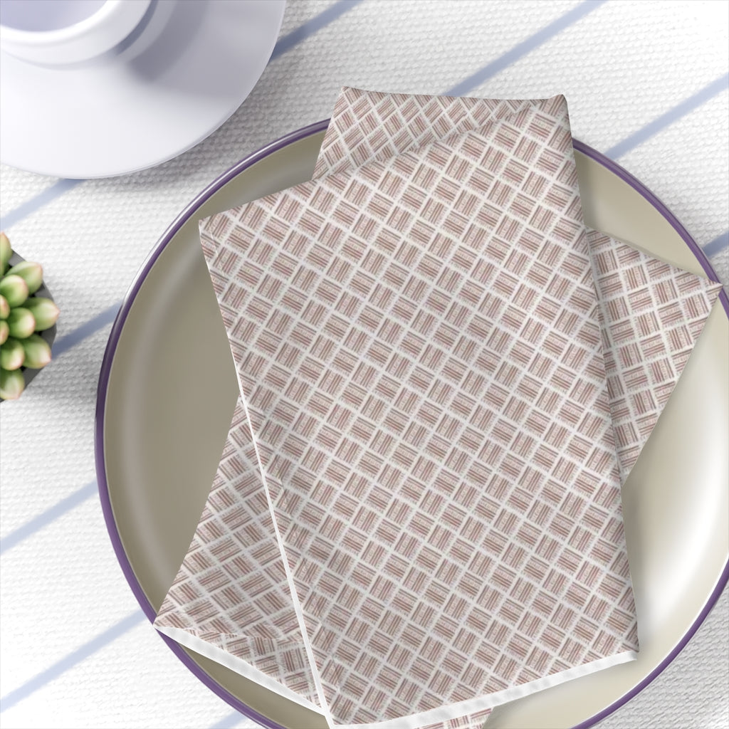 Red Basketweave Napkins, Set of 4
