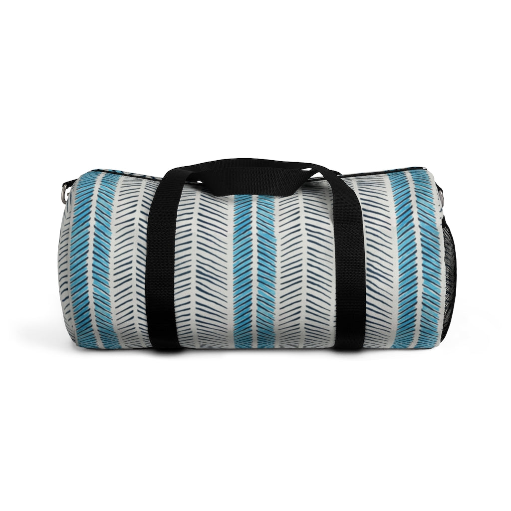 Painted Herringbone Printed Duffel Bag