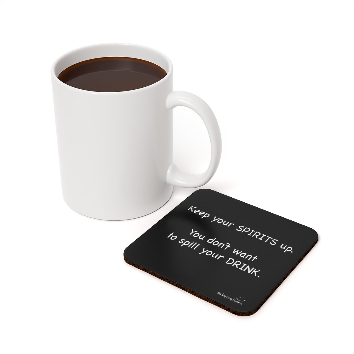 Don't spill your drink, Cork Back Coasters Set of 4