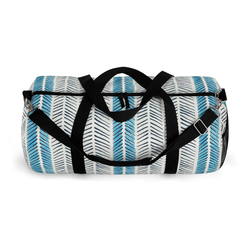 Painted Herringbone Printed Duffel Bag