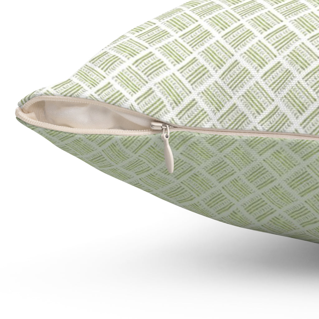 Watercolor Basketweave 2-sided Printed Spun Polyester Square Pillow