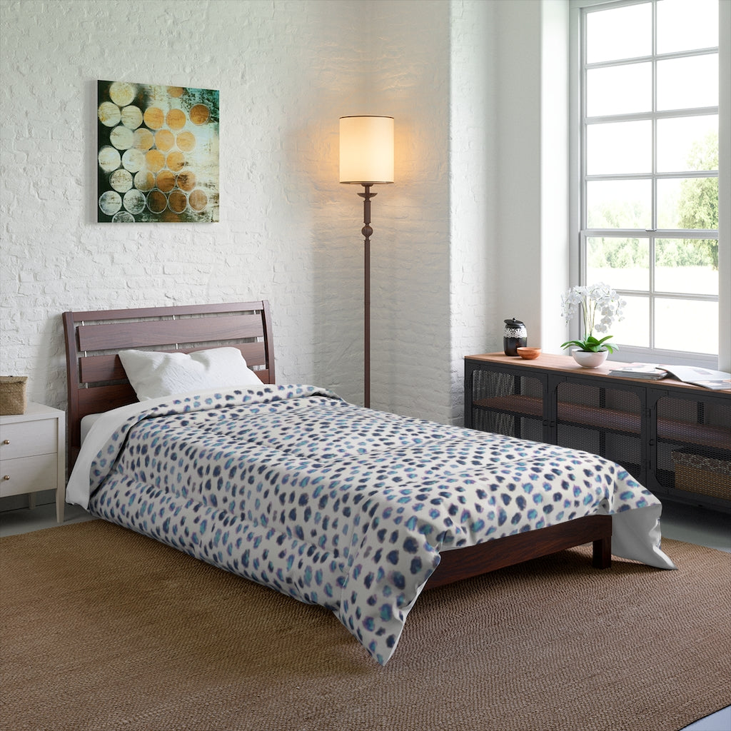 Blue Cheetah Comforter