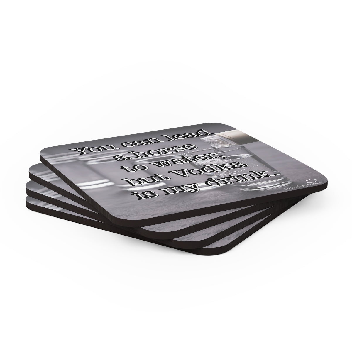 You can lead a horse to water Corkwood Coaster Set of 4