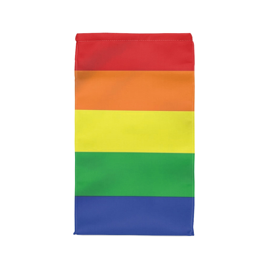 Rainbow Stripe Printed Polyester Lunch Bag