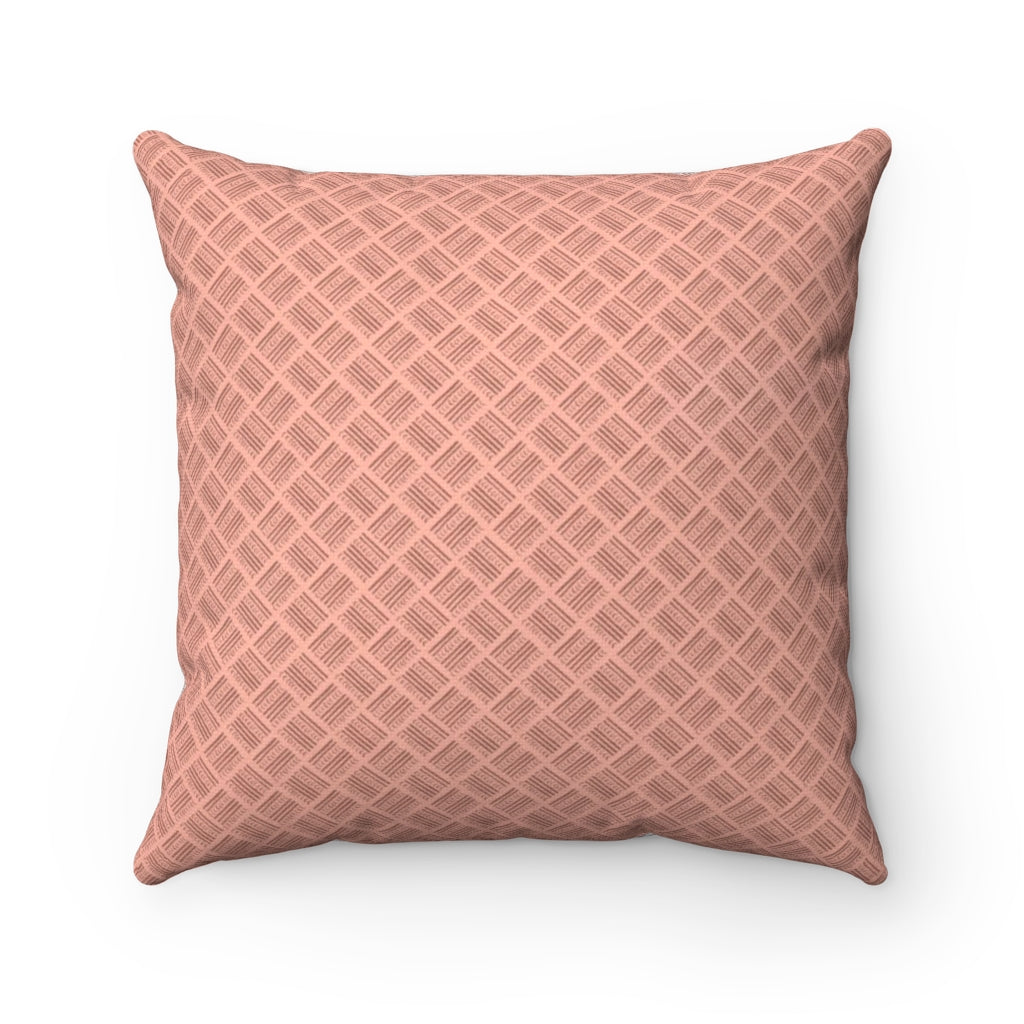 Watercolor Basketweave 2-sided Printed Spun Polyester Square Pillow