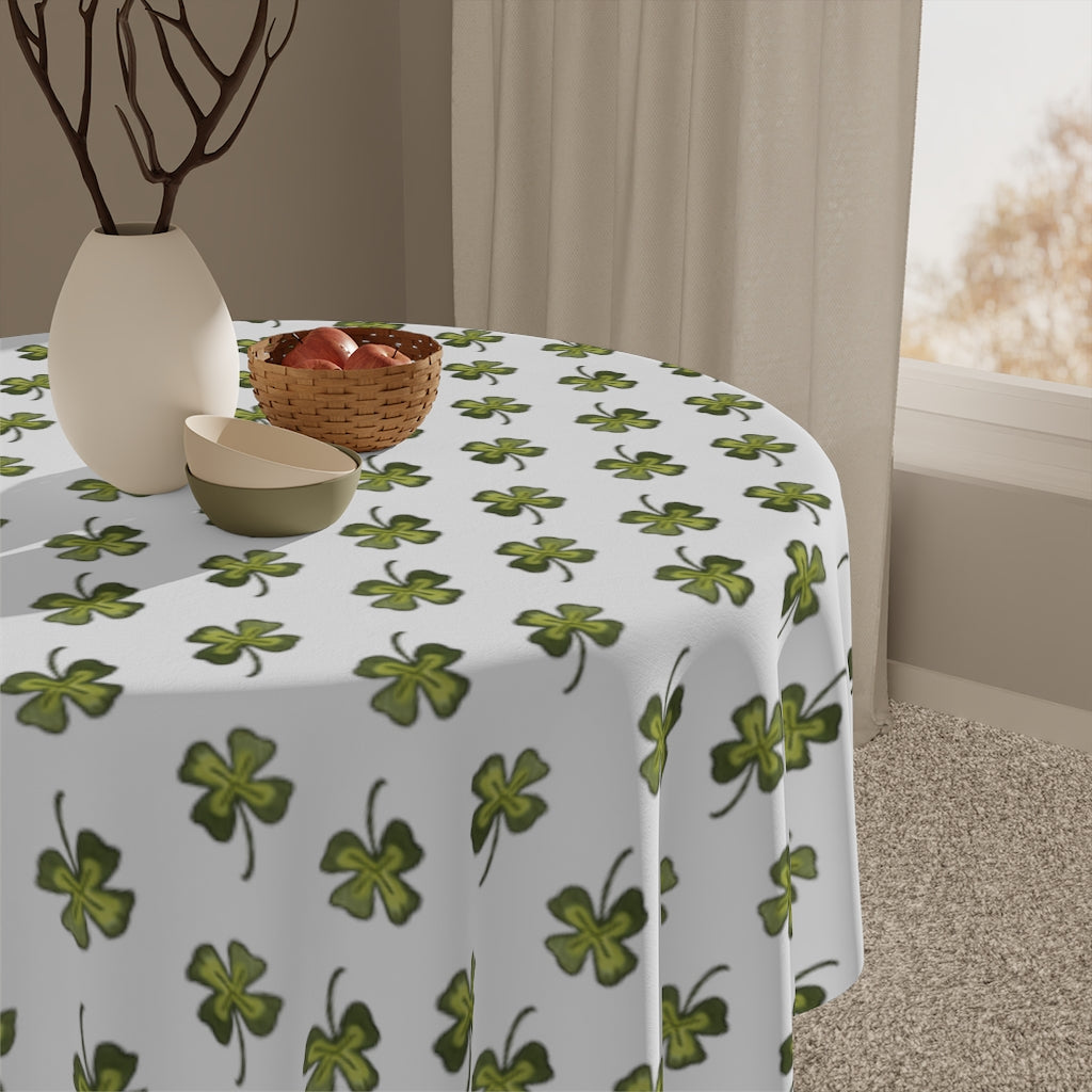 Watercolor Clover Printed Table Cloth