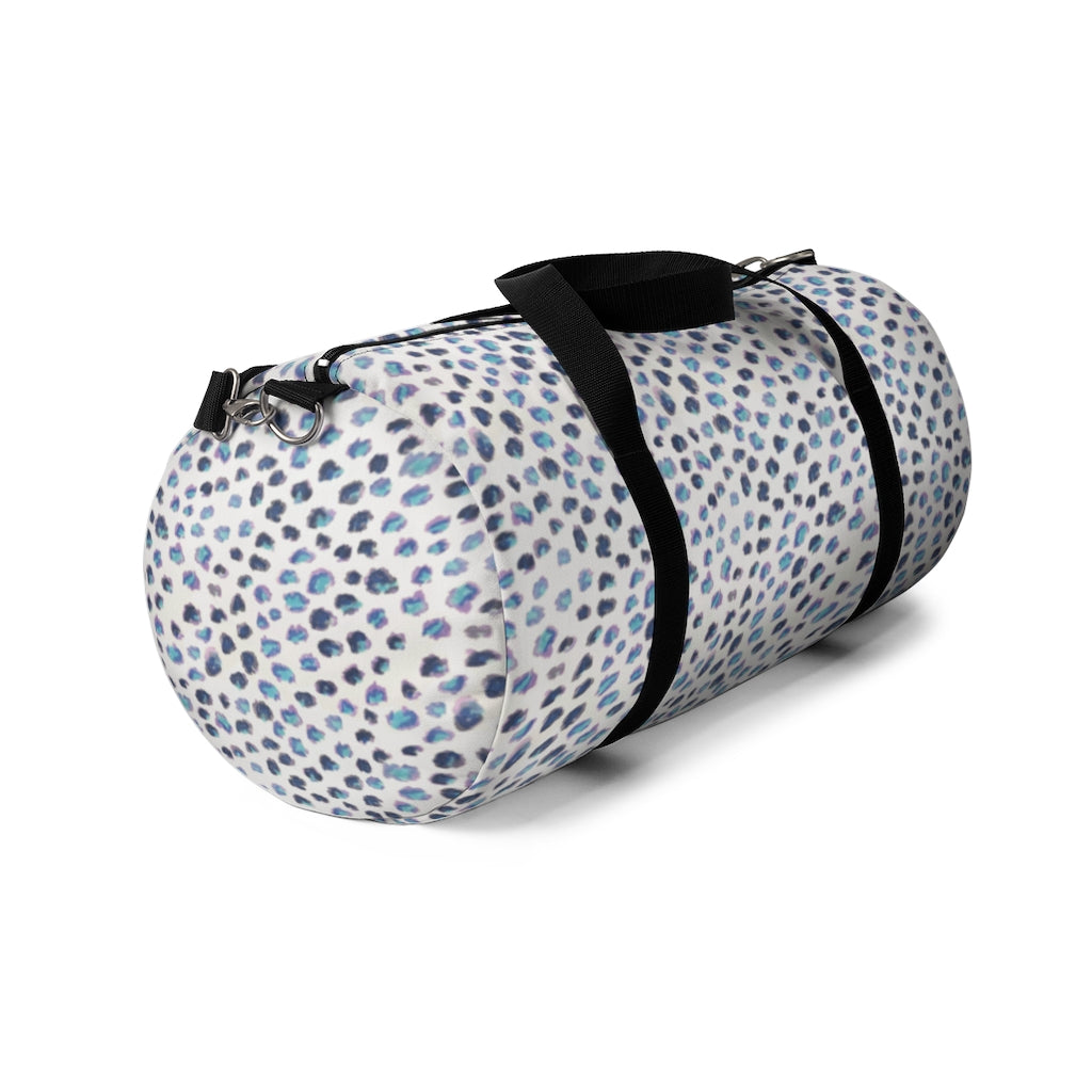 Blue Cheetah Printed Duffel Bag