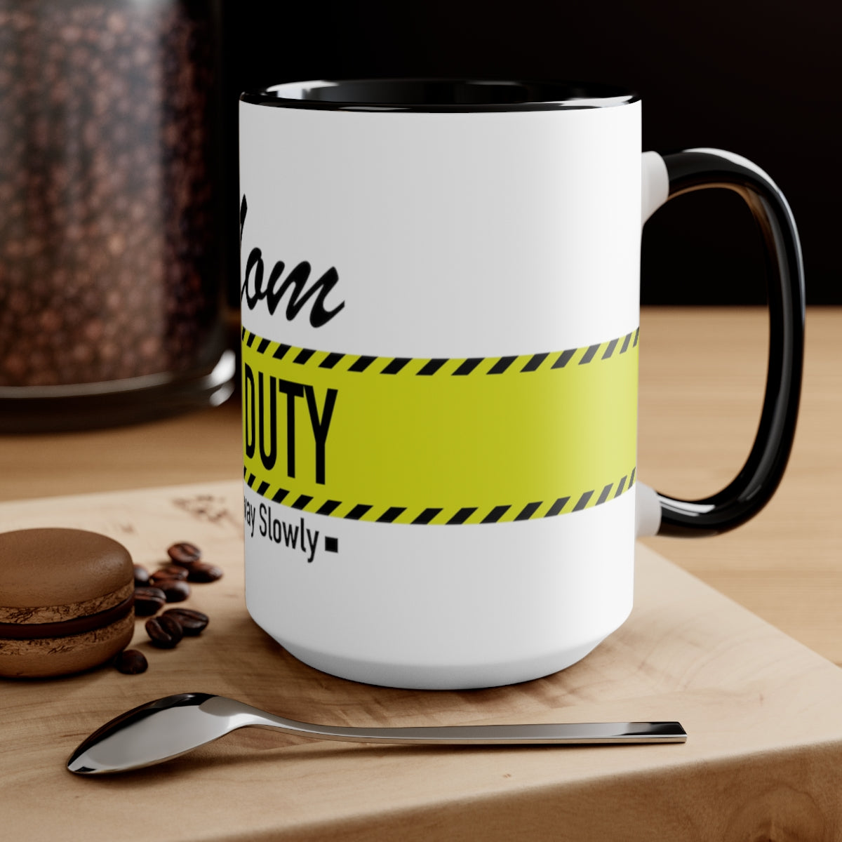 Mom Off Duty Accent Mug