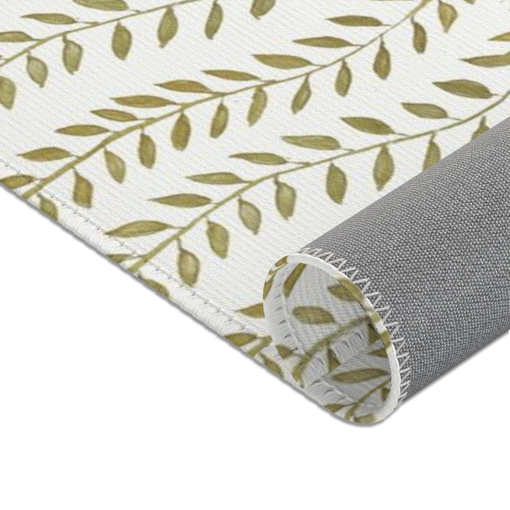 Spring Vine Leaves Printed Area Rugs