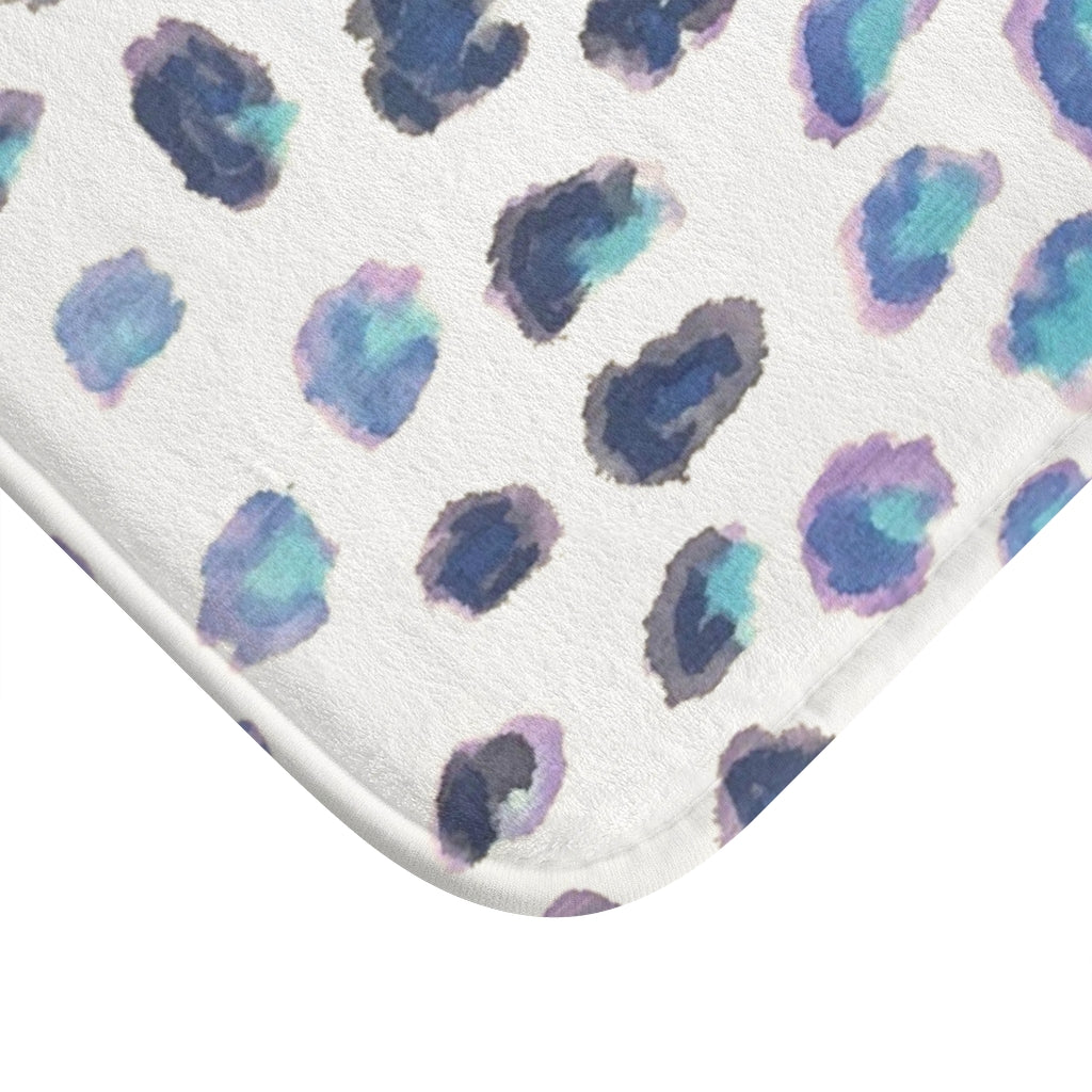 Blue Cheetah Bath Mat