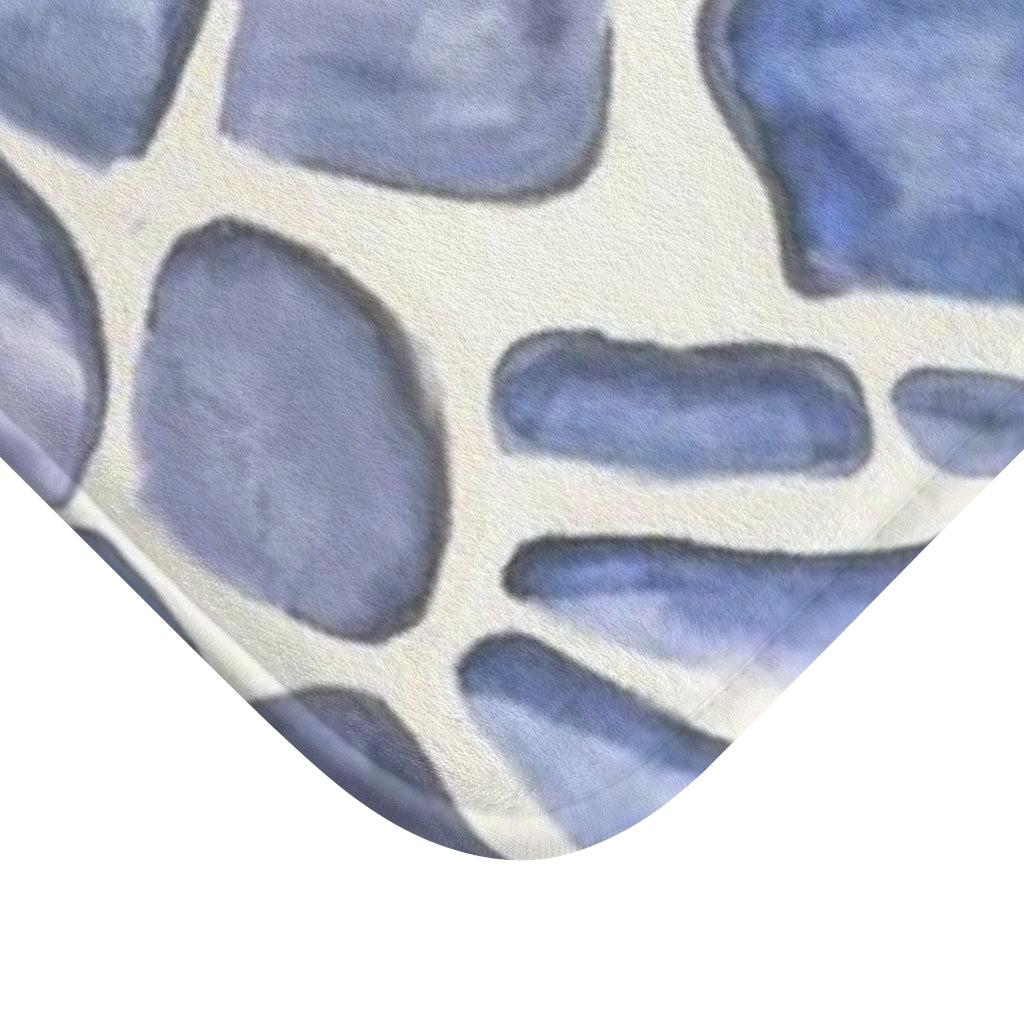 Blue Giraffe Bath Mat