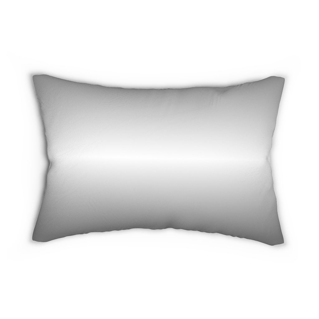 Gratitude Attitude GREY Spun Polyester Lumbar Pillow 14"x20"