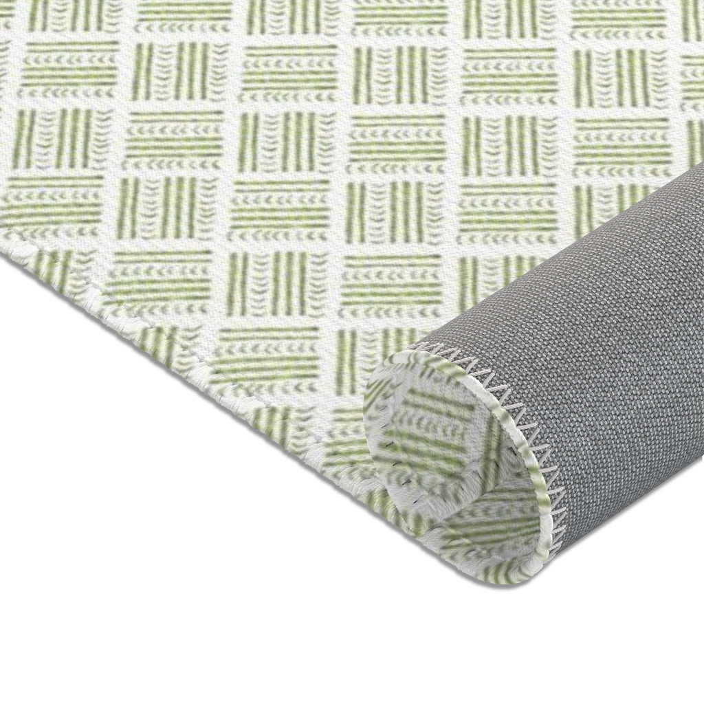 Watercolor Basketweave Printed Area Rugs