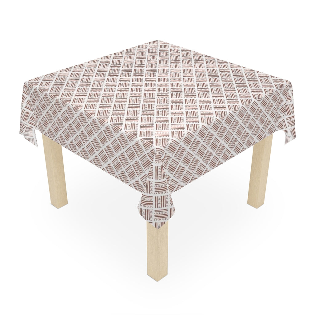 Watercolor Basketweave Printed Table Cloth