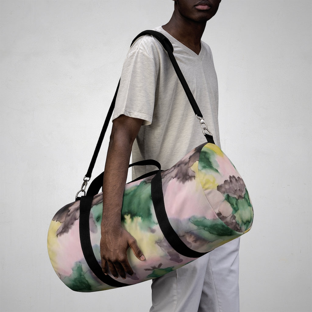 Watercolor Camo Printed Duffel Bag
