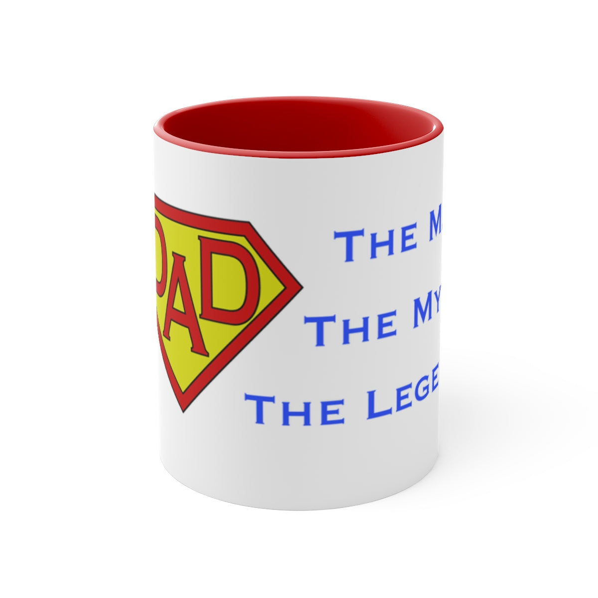 Super Dad The Man The Myth The Legend Accent Mug