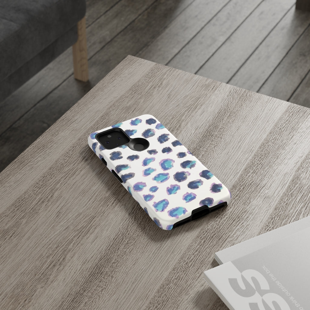 Blue Cheetah Printed Tough Cases