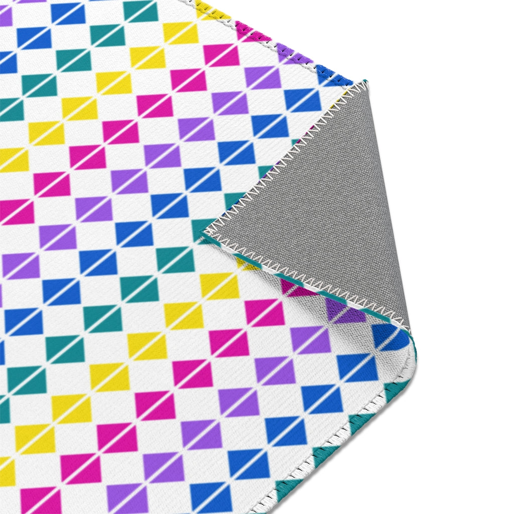 Rainbow Geo Printed Area Rugs