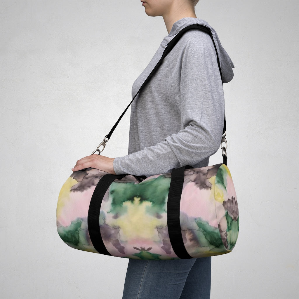 Watercolor Camo Printed Duffel Bag