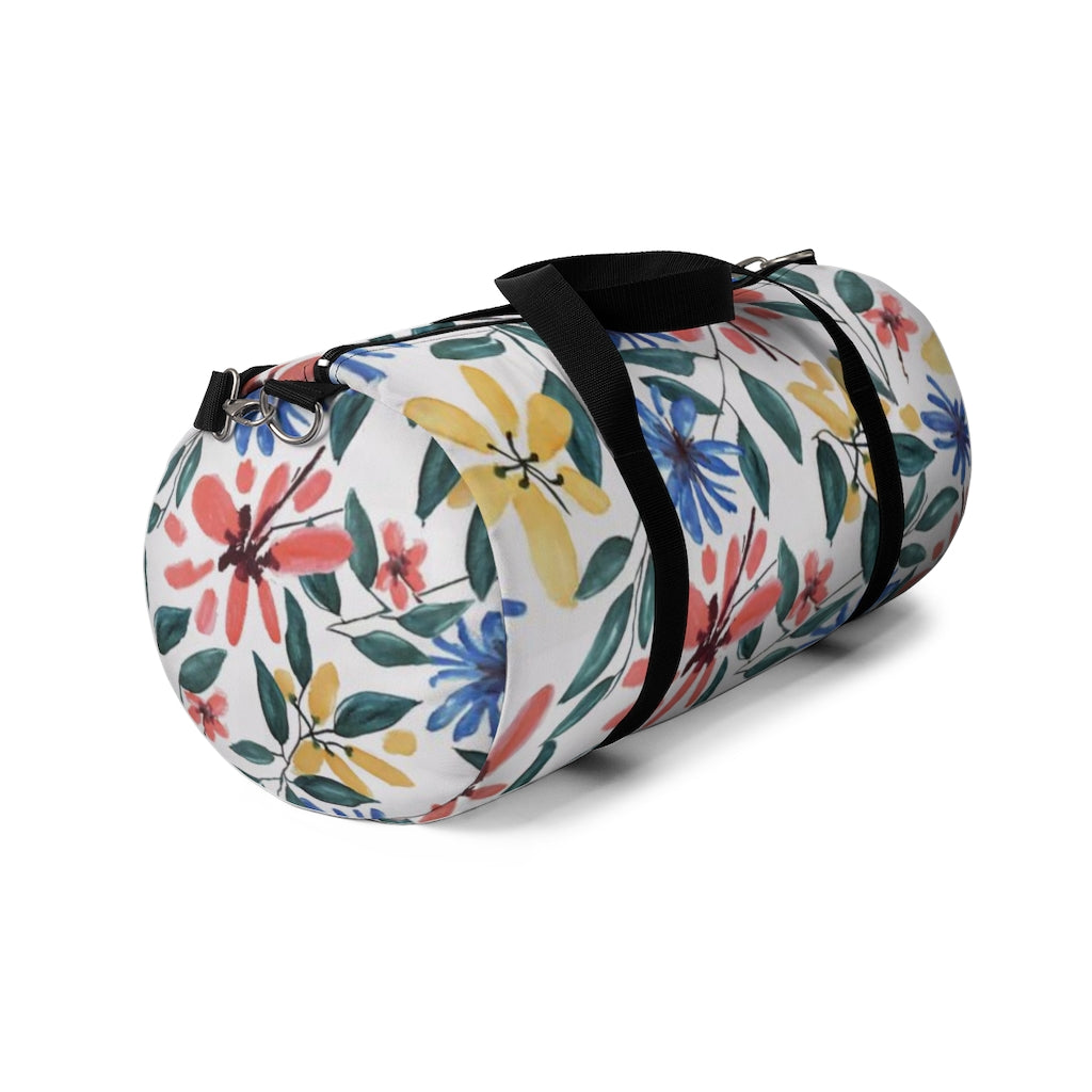 Floral Watercolor Printed Duffel Bag