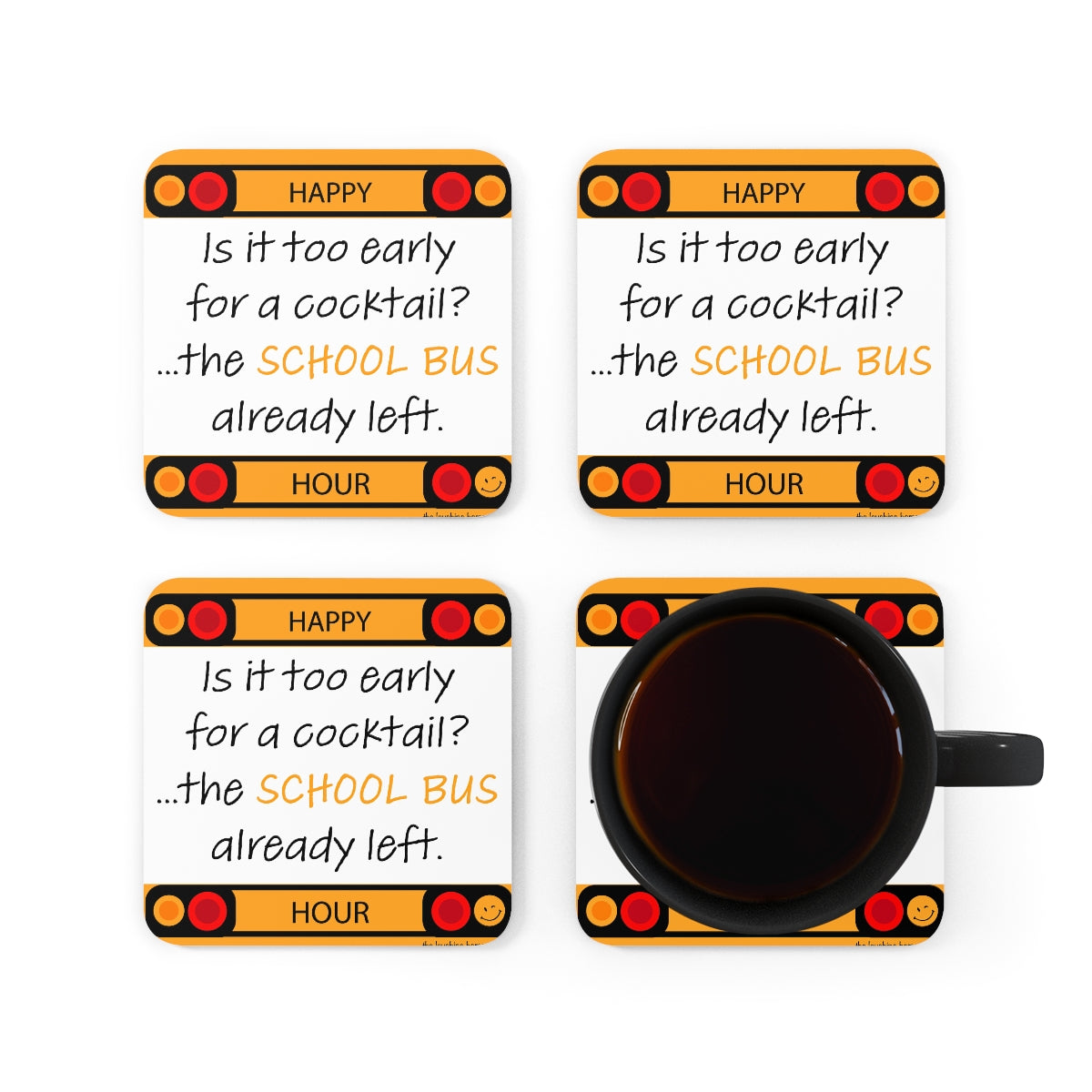 Too Early for a Drink? Corkwood Coaster Set of 4
