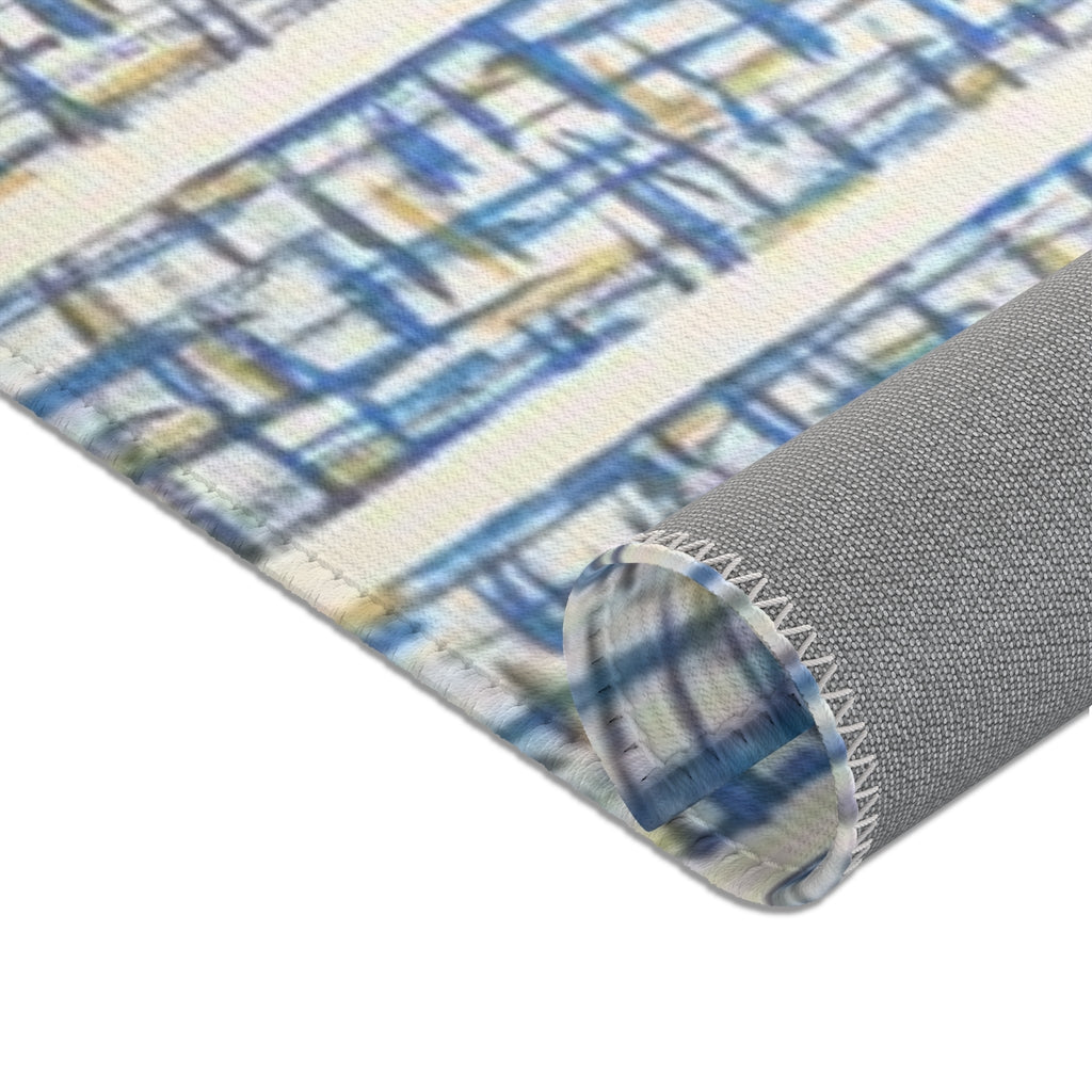 Textured Stripe Printed Area Rugs