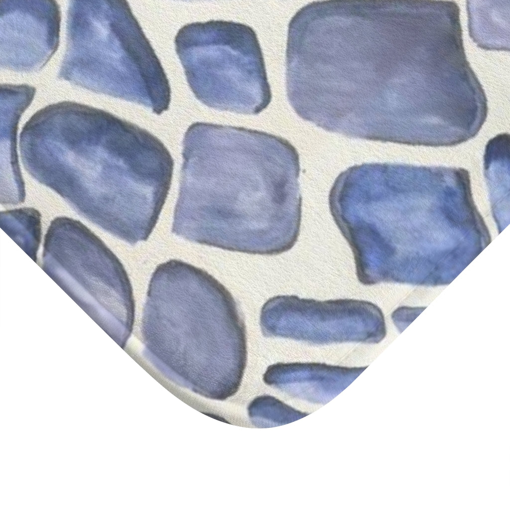 Blue Giraffe Bath Mat