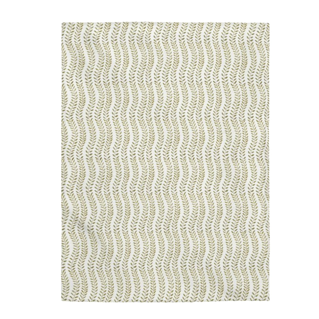 Spring Vine Leaves Velveteen Plush Blanket