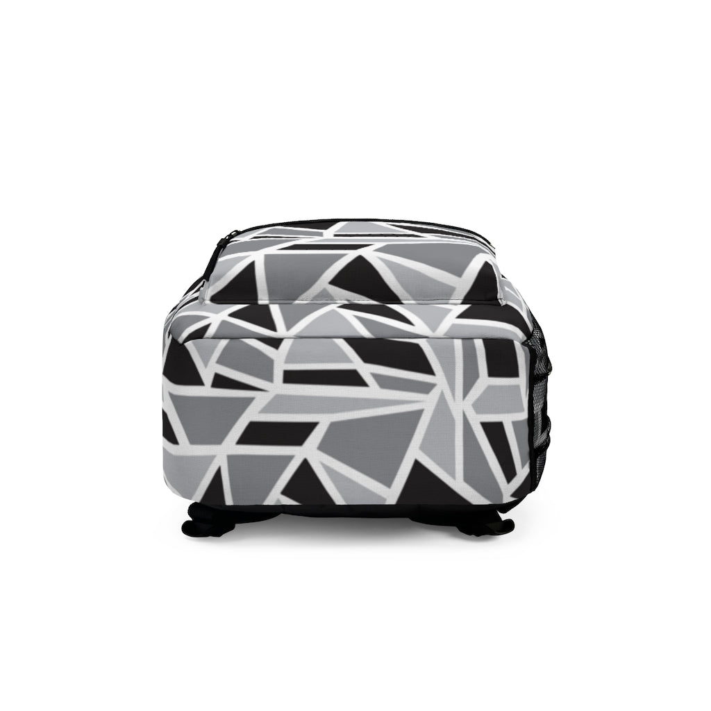 Black & White Geo Printed Backpack (Made in USA)